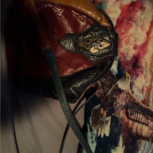 Skins Afficionateur Sharif Multicolor Genuine Cowhide & Lizard Pouch